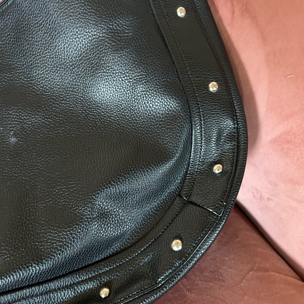 Black Studded Hobo Bag - Picture 3 of 6